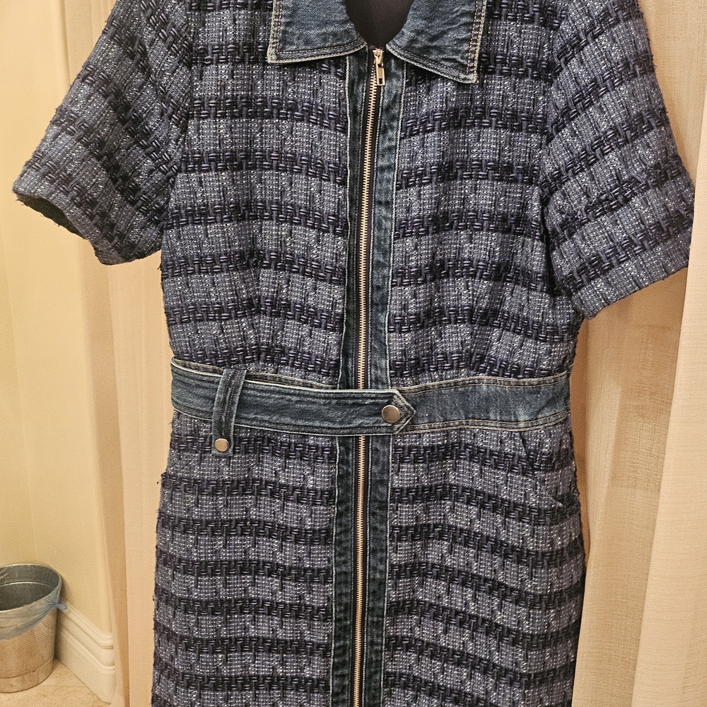 Jason Wu Blue Textured Trench Coat